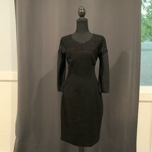 Elie Tahari black dress with lace design size 8 womens